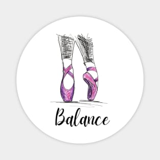 Ballet dance. Tip toes. Pointé Magnet